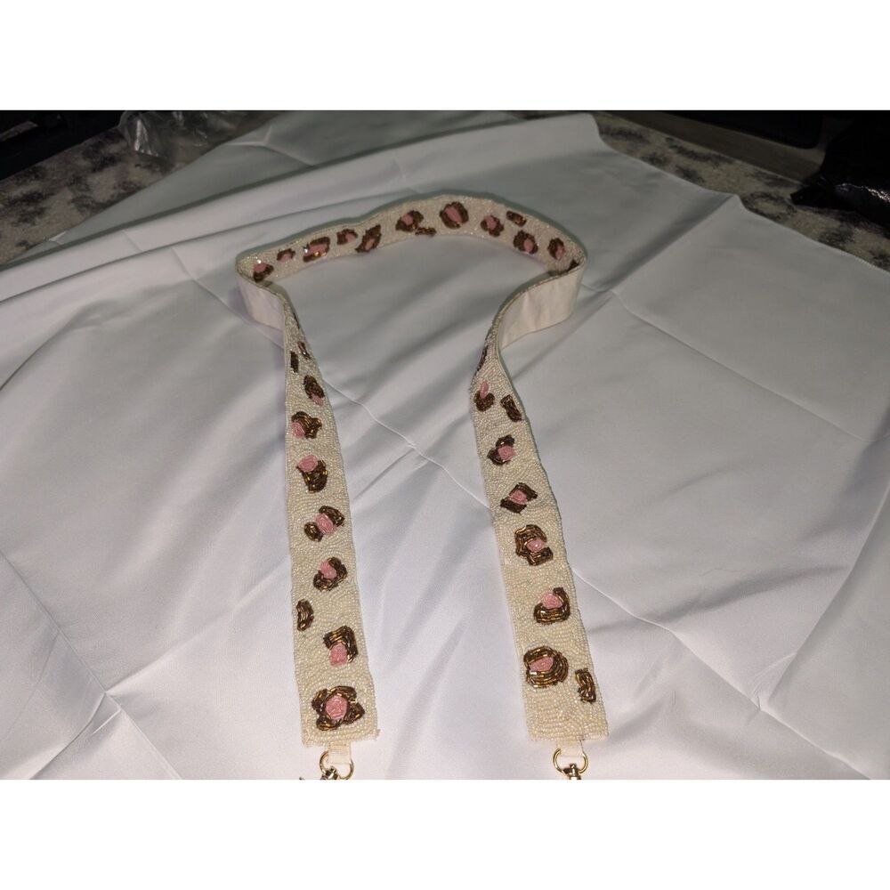 beaded leopard print strap